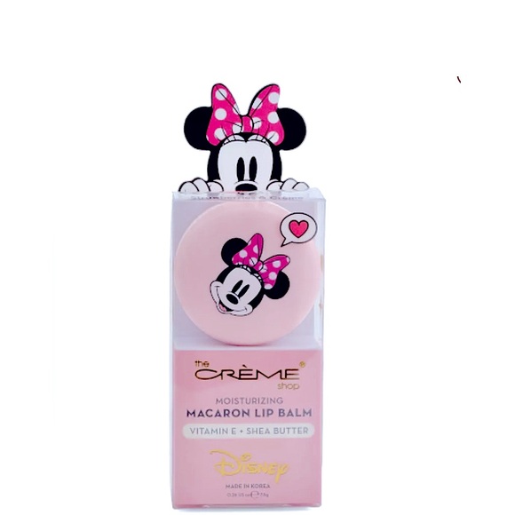 NEW * The Creme Shop / Disney MINNIE MOUSE Macaron Lip Balm STRAWBERRIES & CREME - Picture 3 of 5